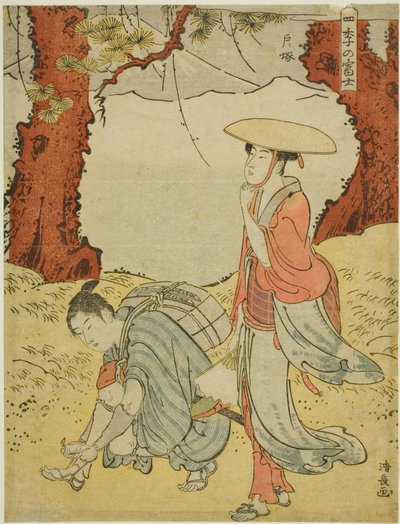 Totsuka, dalla serie "Il Monte Fuji nelle quattro stagioni (Shiki no Fuji)" da Torii Kiyonaga