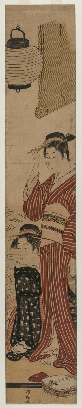 Due geishe su un balcone, 1782 da Torii Kiyonaga