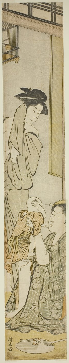 Due Donne e un Bambino dopo un Bagno da Torii Kiyonaga