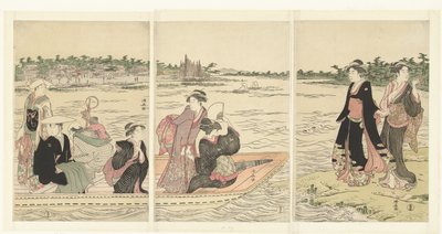 Traghetto sul fiume Sumida da Torii Kiyonaga