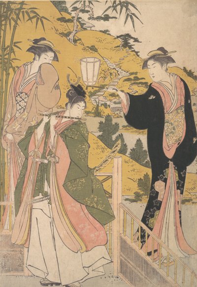 Yoshitsune che suona per Jorurihime da Torii Kiyonaga