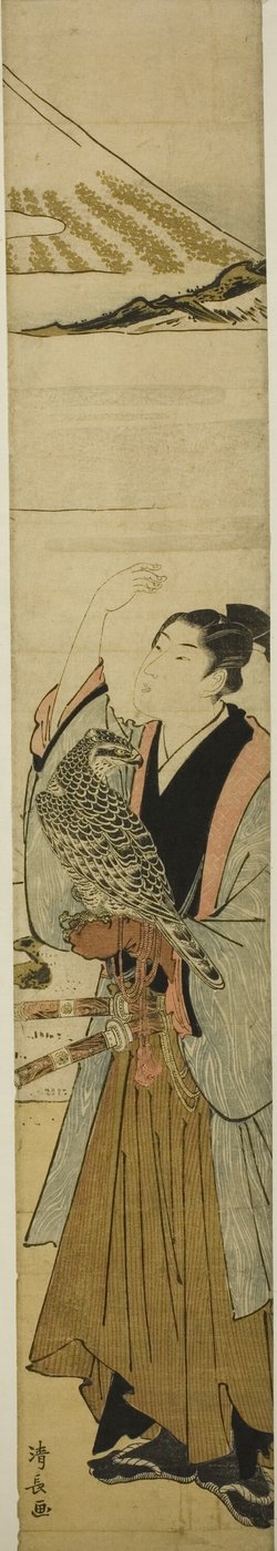 Giovane uomo con simboli del primo sogno del nuovo anno da Torii Kiyonaga