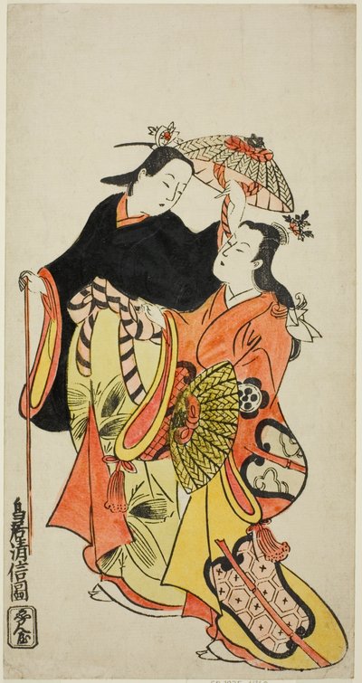 Gli Attori Ichikawa Monnosuke I e Dekijima Daisuke II da Torii Kiyonobu II