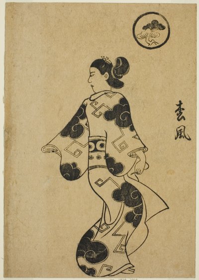 Matsukaze, da "Album di cortigiane (Keisei ehon)" da Torii Kiyonobu I