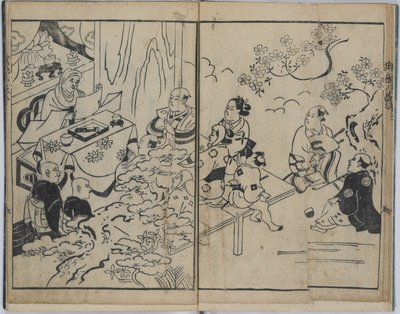 Le otto visioni fantasiose nelle relazioni amorose militari (Furyu budo iro-bakkei) da Torii Kiyonobu I