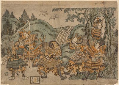 Minamoto no Yoritomo Nascosto in un Albero da Torii Kiyoshige