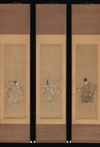 La danza Noh propizia Okina da Toriyama Sekien