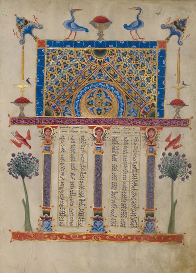 Pagina della Tavola dei Canoni da Toros Roslin