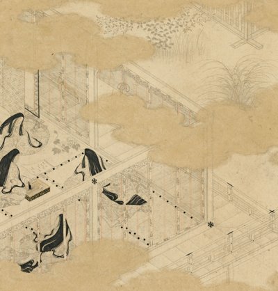 Album di scene da Il racconto di Genji Genji monogatari gajo da Tosa Mitsunori