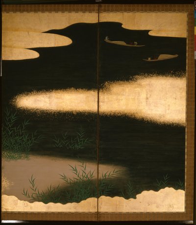 Schermo a sei pieghe che raffigura racconti di Ise da Tosa Mitsuoki