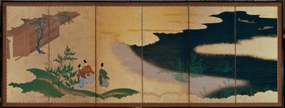Schermo a sei pieghe che raffigura racconti di Ise da Tosa Mitsuoki
