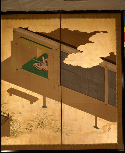 Schermo a sei pieghe che raffigura racconti di Ise da Tosa Mitsuoki