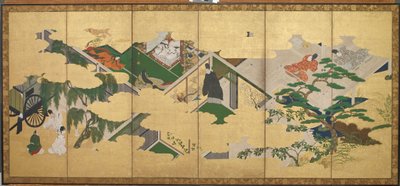 Il Racconto di Genji, capitolo 2: La visita del Principe Genji a Utsusemi da Tosa Mitsuoki