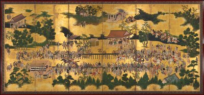 Corsa di cavalli al Santuario di Kamo, 1615-50 da Tosa School