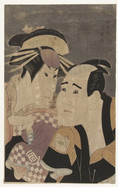 Ritratto busto di Sanogawa Ichimatsu III e Ichikawa Tomiemon da Toshusai Sharaku