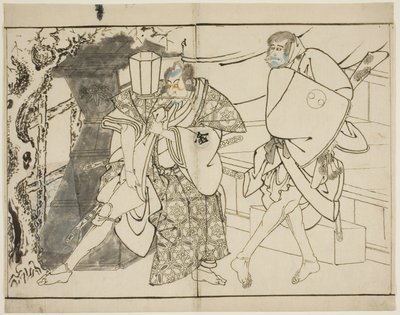 Gli attori Arashi Ryuzo e Morita Kanya VIII da Toshusai Sharaku