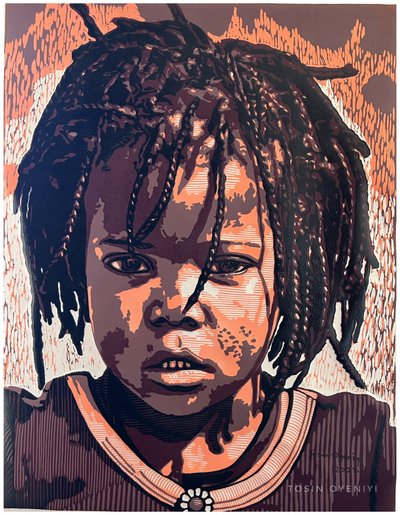 Ritratto di un bambino africano da Tosin Oyeniyi