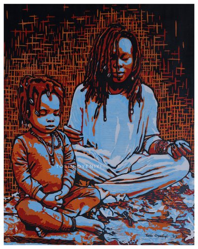 Madre e bambino in armonia da Tosin Oyeniyi