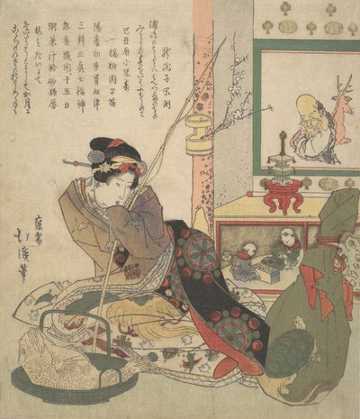 Bijin Urashima e i Sette Dei della Fortuna Shichi-fuku-jin da Totoya Hokkei