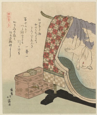 Kimono con coniglio da Totoya Hokkei