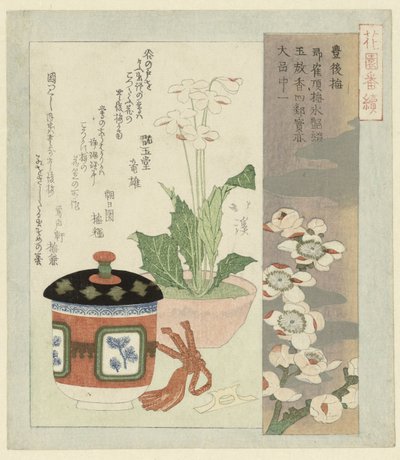 Natura morta con primula in fiore da Totoya Hokkei