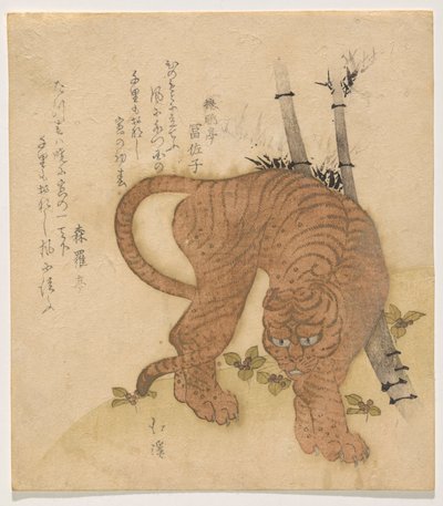 Tigre in posa da Totoya Hokkei