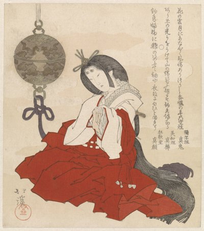 Donna con bruciatore di incenso da Totoya Hokkei