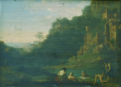 Ninfe che fanno il bagno da Toussaint Gelton