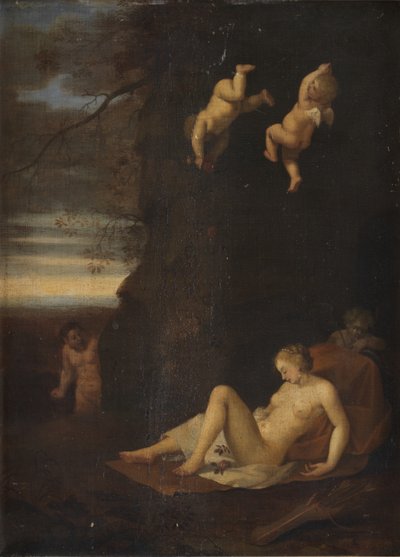Satiro che spia una ninfa addormentata, Antiope da Toussaint Gelton