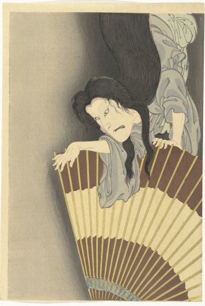 Samurai Aoyama e il fantasma Okiku da Toyohara Kunichika