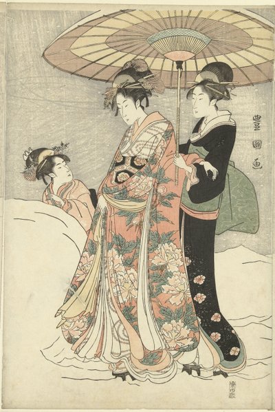 Palla di neve da Toyokuni (II) , Utagawa