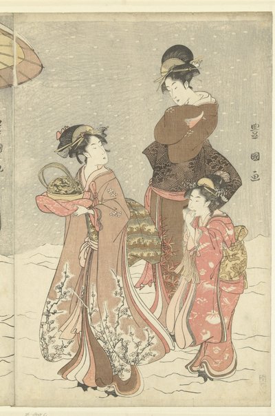 Palla di neve da Toyokuni (II) , Utagawa