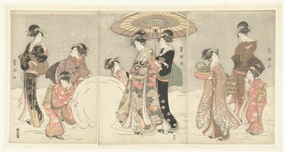 Palla di neve da Toyokuni (II) , Utagawa