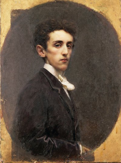 Ritratto dello scrittore italiano Carlo Dossi da Tranquillo Cremona