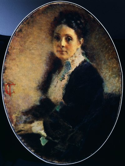 Ritratto della signora Deschamps, di Tranquillo Cremona da Tranquillo Cremona