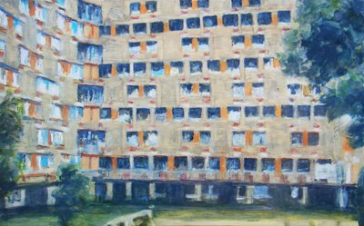 Un posto dove vivere 10, 2011 (olio su compensato) da Trevor Burgess