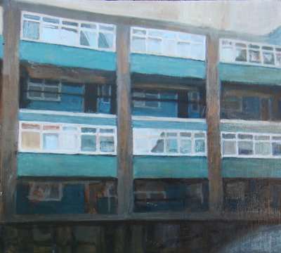 Un posto dove vivere 11, 2011 (olio su compensato) da Trevor Burgess