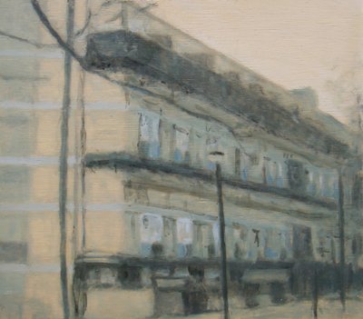 Un posto dove vivere 27, 2012 (olio su compensato) da Trevor Burgess
