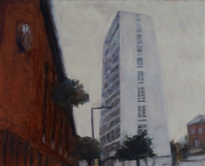 Un posto dove vivere 39, 2012 (olio su compensato) da Trevor Burgess