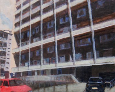 Un posto dove vivere 46, 2012 (olio su compensato) da Trevor Burgess