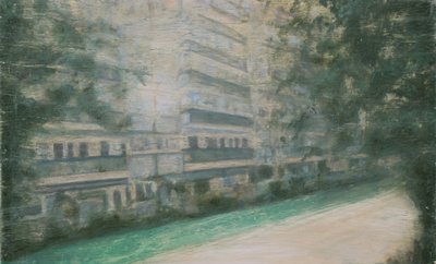 Un posto dove vivere 52, 2013 (olio su compensato) da Trevor Burgess