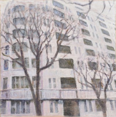 Un posto dove vivere 58, 2013 (olio su compensato) da Trevor Burgess