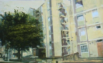 Un posto dove vivere 7, 2011 (olio su compensato) da Trevor Burgess
