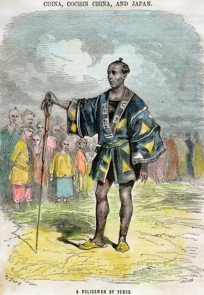 Un poliziotto di Yeddo Edo, Giappone, c1880 da Trichon