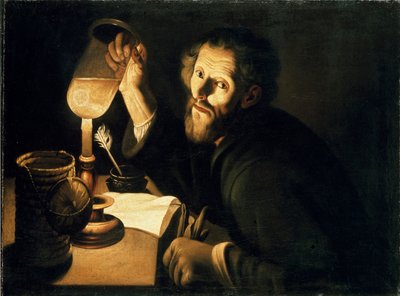 Un medico con un campione di urina, c. 1630-1633 da Trophime Bigot