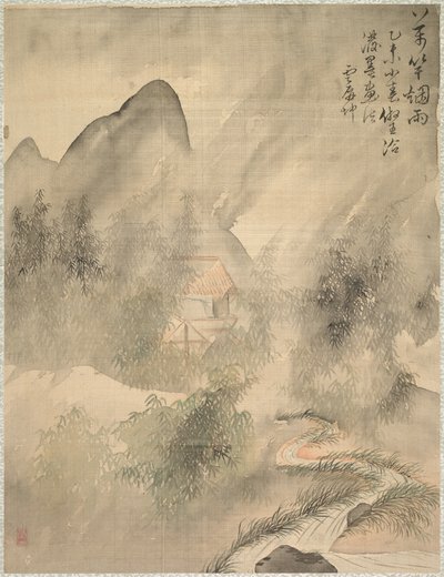 Diecimila bambù nella nebbia e nella pioggia, 1847 da Tsubaki Chinzan