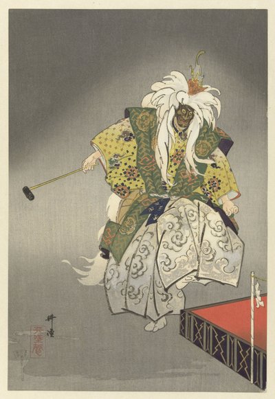 Attori nel teatro Noh Kokaji (Kokaki) (titolo sull