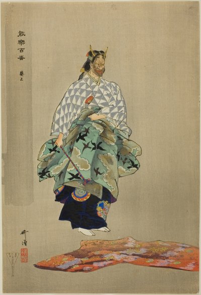 Aoi no Ue, dalla serie "One Hundred No Dramas (Nogaku hyakuban)". da Tsukioka Kogyo