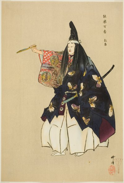 Atsumori, dalla serie "One Hundred No Dramas (Nogaku hyakuban) da Tsukioka Kogyo