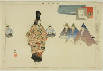 Dojoji, dalla serie "Immagini di spettacoli No (Nogaku Zue)" da Tsukioka Kogyo
